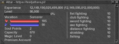 Signature for player Altar