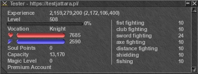 Signature for player Tester